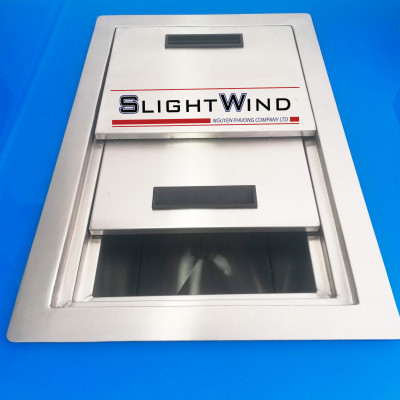 Thùng đá âm 2 lớp inox 304 kích thước 605x395x400mm Slightwind - Chính hãng