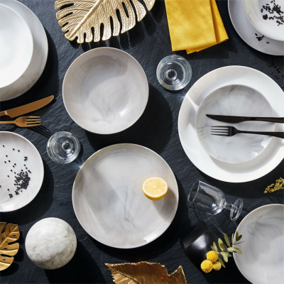 Tô thủy tinh Luminarc Diwali Granit Marble 21cm đựng thức ăn, kháng vỡ, cường lực - 1 cái - P9836