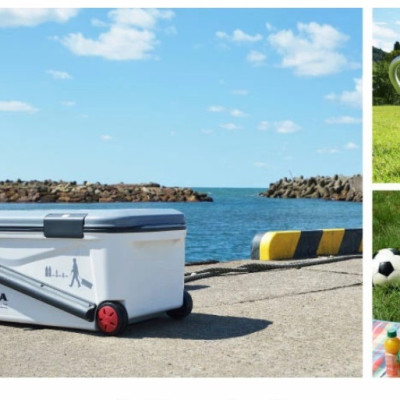 Thùng đá giữ nhiệt đa năng, tay kéo Sanka Galasea 50L, bền đẹp và an toàn cho thời gian sử dụng lâu dài -nội địa Nhật Bản 