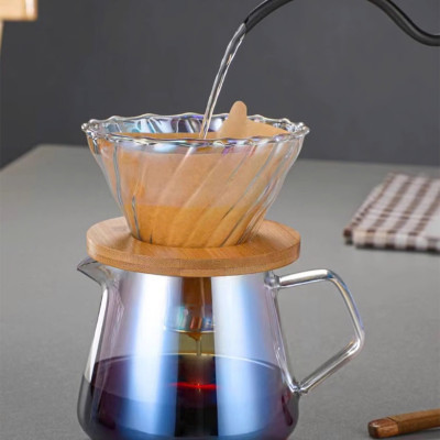 Bình thủy tinh chịu nhiệt pha cafe cà phê AKIRAKOKI không nắp