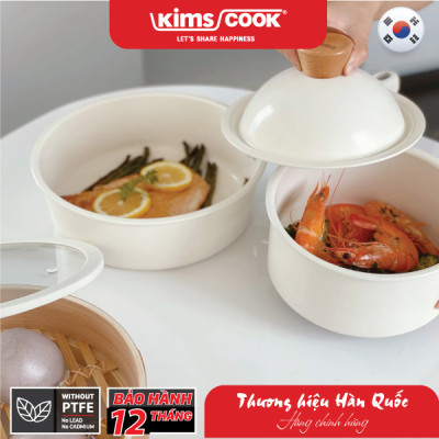 Bộ Nồi Đa Năng MOONLIGHT KimsCook F000026 Tay Cầm Rời - Dùng Cho Mọi Loại Bếp - Hàng Chính Hãng