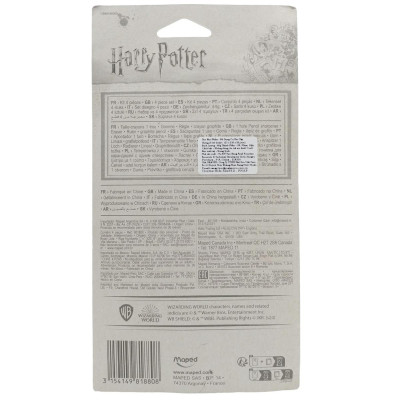 Bộ Dụng Cụ Học Tập 4 Món Harry Potter Gryffindor - Maped CB98188000 - Màu Đỏ