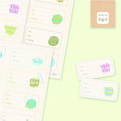 Bộ 28 Nhãn Vở A Cấp III - Linh Lan