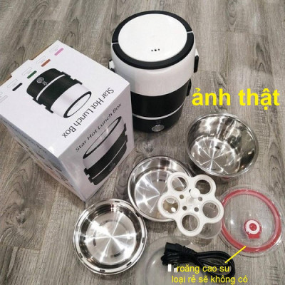 Cặp lồng ủ cơm 2 tầng 4 ngăn inox cắm điện 
