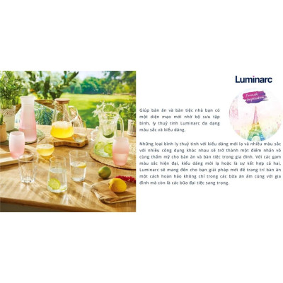Ly Rượu Vang  Thuỷ Tinh Luminarc Elegance 140ML, 190ML, 250ML & 350ML - bộ 6 ly - L13729, L12055, L13735 & D3179