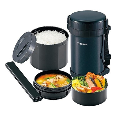 Hộp cơm giữ nhiệt 3 ngăn Zojirushi SL-XE20-AD 1,47L, hàng chính hãng