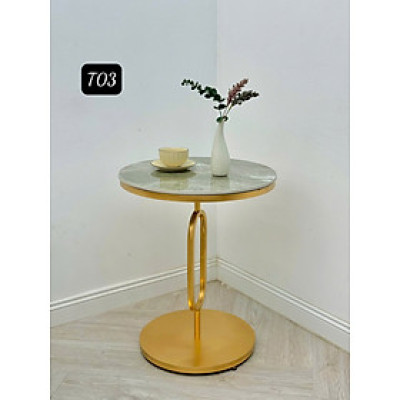 Bàn decor T03-CT Tundo mặt đá sang trọng hiện đại