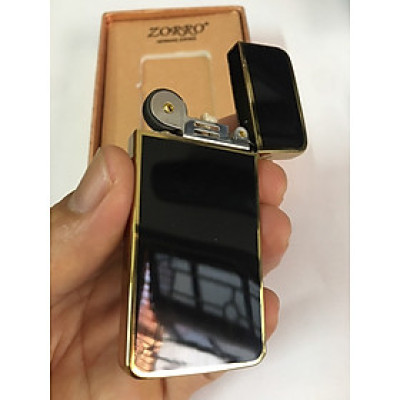 Vỏ Hột Quẹt Bật Lửa Zorro ZC5 Sơn Mài Bóng Viền Vàng Cao Cấp