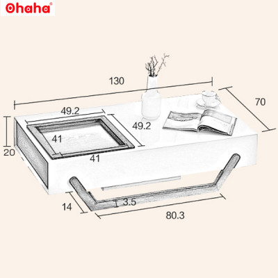 [ Miễn phí giao hàng và lắp đặt tại TP.HCM] Bàn trà sofa OHAHA kiểu dáng độc đáo - BT009