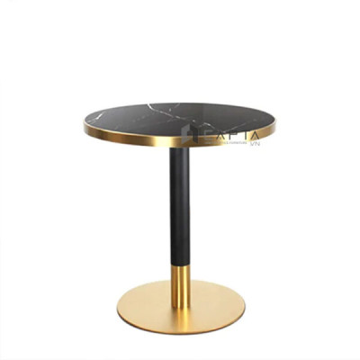 Bộ bàn ghế tiếp khách đá phiến tròn 60 cm 2 ghế có nệm nhập khẩu SL TE1543-06EC / ECO 21A-P Nội thất Capta