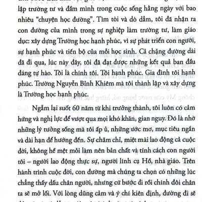 Hồi Ký Người Thầy Xây Trường Hạnh Phúc