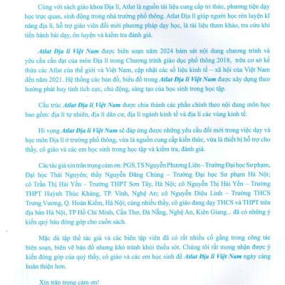 ATLAT ĐỊA LÍ VIỆT NAM (Theo Chương Trình Giáo Dục Phổ Thông 2018)