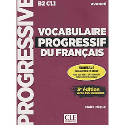Sách học từ vựng tiếng Pháp VOCABULAIRE PROGRESSIF DU FRANCAIS AVANCE + APPLI + CD 2ED