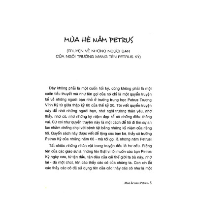 Mùa Hè Năm Petrus (Tái Bản 2019)