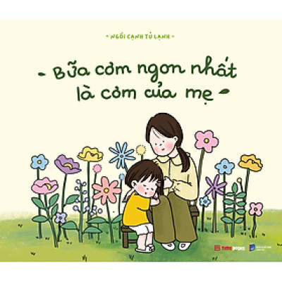 Sách tô màu Bữa Cơm Ngon Nhất Là Cơm Của Mẹ - ngồi cạnh tủ lạnh