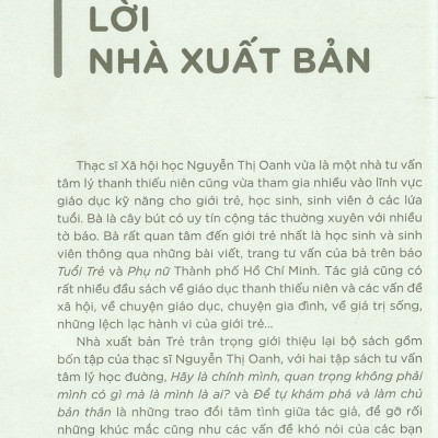 Tư Vấn Tâm Lý Học Đường - Hãy Là Chính Mình, Quan Trọng Không Phải Mình Có Gì Mà Là Mình Là Ai?