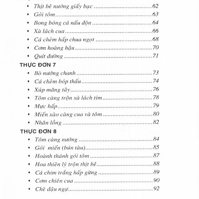 Thực Đơn Đãi Tiệc