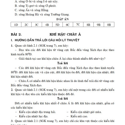 Giải Bài Tập Địa Lí 8 - KV