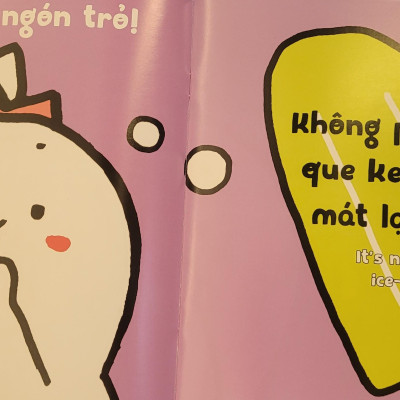 Sách Ehon Miu Bé Nhỏ Phần 1 Song Ngữ - Đừng Mút Tay Nhé