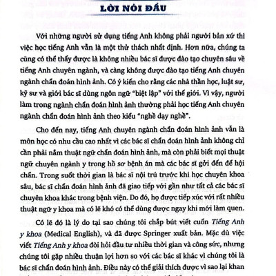 Tiếng Anh Y Khoa - Chuyên Ngành Chẩn Đoán Hình Ảnh