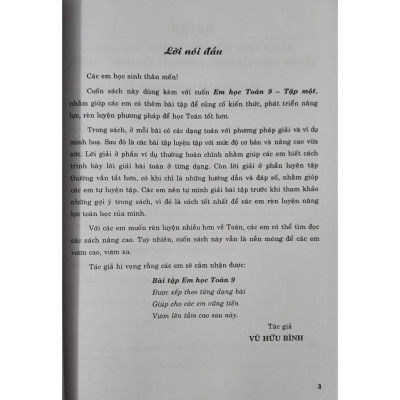 Bài Tập Em Học Toán Lớp 9 - Tập 1 (Biên Soạn Theo Chương Trình Mới) (HA-MK)