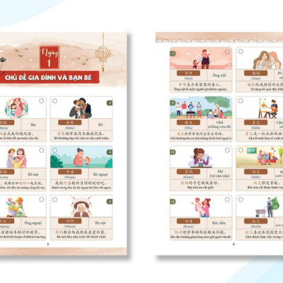 Sách-Combo 30 ngày học tiếng Trung Sổ tay tiếng Trung 3 trong 1, Sổ tay 1200 từ vựng, Sổ tay thành thạo tiếng Trung (WU)