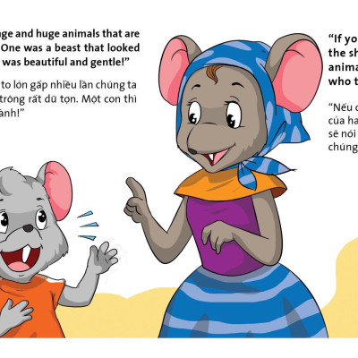 Truyện tranh ngụ ngôn dành cho thiếu nhi ( Song ngữ Anh- việt ) Chuột gà trống và mèo