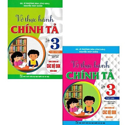 Sách - Vở Thực Hành Chính Tả Lớp 3 - Combo 2 Tập - Dùng Chung Các Bộ SGK Hiện Hành - Hồng Ân