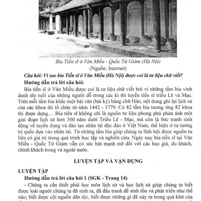 Hướng Dẫn Trả Lời Câu Hỏi Và Bài Tập Lịch Sử Lớp 6 (Bám Sát SGK Chân Trời Sáng Tạo) 	