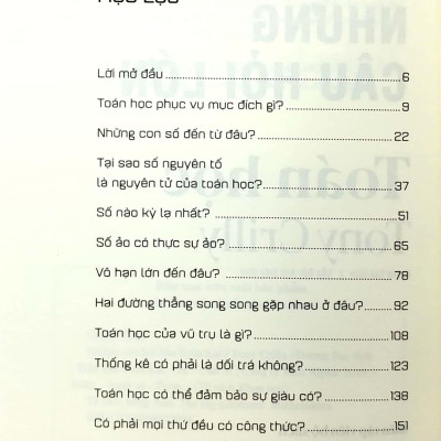 Những Câu Hỏi Lớn Toán Học (Tái Bản)
