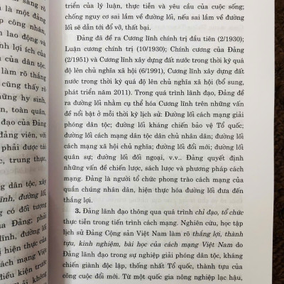 GIÁO TRÌNH LỊCH SỬ ĐẢNG CỘNG SẢN VIỆT NAM (DÀNH CHO BẬC ĐẠI HỌC HỆ KHÔNG CHUYÊN LÝ LUẬN CHÍNH TRỊ)