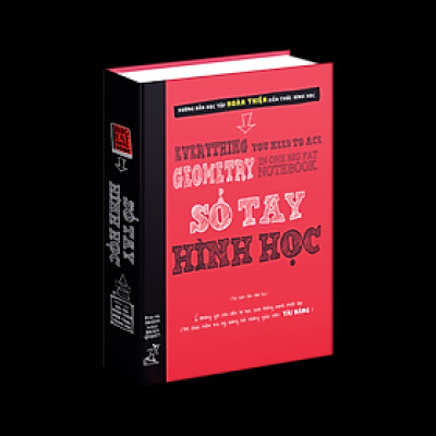 Sách - Sổ tay Hình học ( Tiếng Việt ) Tổng hợp kiến thức toán học hình học từ lớp 8 đến lớp 12 - Á Châu Books, bìa cứng in màu