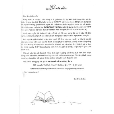 Sách - Bộ Đề Sinh Học - Đầy Đủ Các Dạng Trắc Nghiệm Theo Cấu Trúc Đề Thi Năm 2025 - Theo Chương Trình GDPT Mới - Hồng Ân