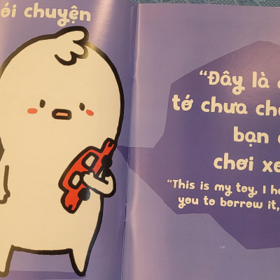 Sách Ehon Miu Bé Nhỏ Phần 1 Song Ngữ - Đừng Khóc Nhè Nhé