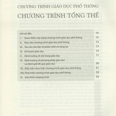 Chương Trình Giáo Dục Phổ Thông