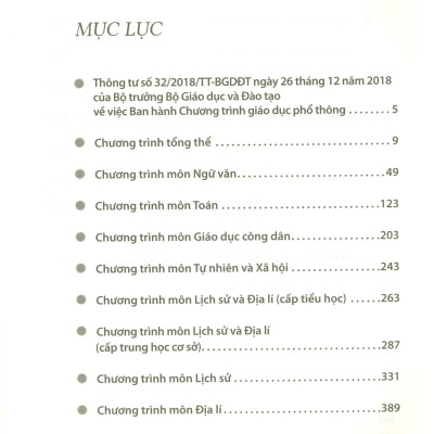 Chương Trình Giáo Dục Phổ Thông