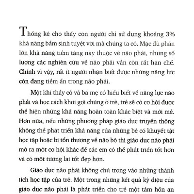 Giáo Dục Não Phải - Tương Lai Cho Con Bạn (Tái Bản)