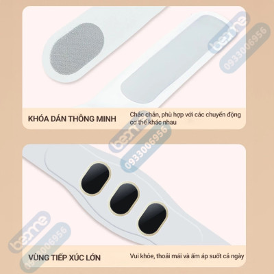 ￼Máy Massage tan Mỡ Bụng Xung Điện EMS Beame BM-B48, Đai Massage Lưng Bụng Rung Nhiệt Giảm Đau Bụng Kinh