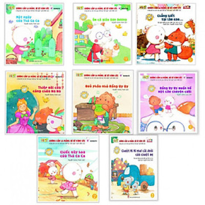Combo 8 Cuốn Truyện Dành Cho Bé Yêu (3 - 6 Tuổi) - Không Cần La Mắng Bé Sẽ Vâng Lời : Một Ngày Của Thỏ Co Co + Ôm Cô Giáo Sơn Dương + Chẳng Biết Tại Làm Sao + Thiệp Mời Của Công Chúa NaNa + Quả Pháo Nhỏ Rồng Uy Uy + Rồng Uy Uy Muốn Kể Một Câu Chuyện Cười + Chiếc Váy Hoa Của Thỏ CoCo + Chuột Mimi Như Cái Đuôi Của Chuột Mẹ - (Tặng Kèm Postcard Greenlife)