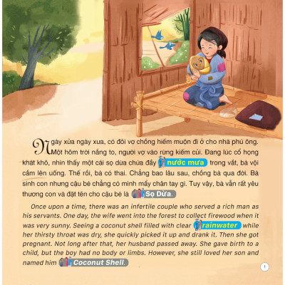 Truyện cổ tích Việt Nam (Song ngữ Việt-Anh) - Sọ Dừa