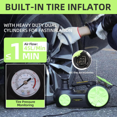 Quà Tặng Kèm - Bộ nâng kích gầm điện, kiêm máy bơm lốp và máy siết ốc ô tô đa năng 3 trong 1. Thương hiệu Đức - ROGTZ, Bảng điều khiển kỹ thuật số cao cấp TY-004 - Hàng Chính Hãng