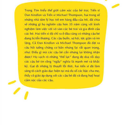 Tìm Hiểu Thế Giới Cảm Xúc Của Bé Trai - 	Tiến sĩ Dan Kindlon, Tiến sĩ Michael Thompson