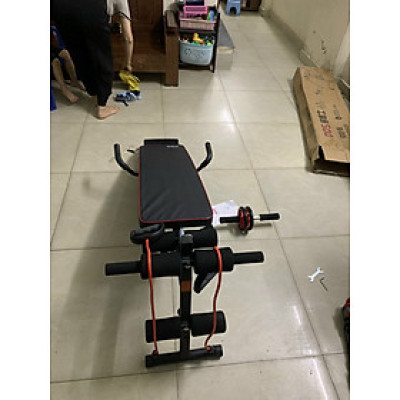Ghế tập bụng đa năng DDS-104, ghế tập bụng điều chỉnh chịu tải 120kg kèm dây kéo đa năng, con lăn tập cơ bụng