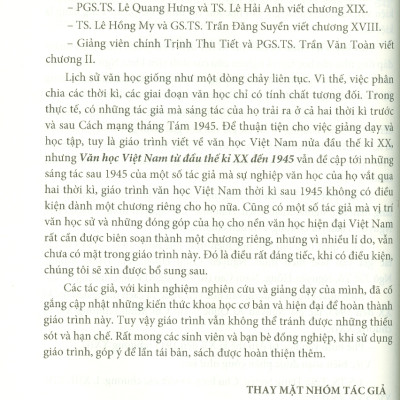 Văn Học Việt Nam Từ Đầu Thế Kỉ XX Đến 1945 (In lần thứ tám, có chỉnh lí, bổ sung) - Trần Đăng Suyền, Lê Quang Hưng (Đồng chủ biên)