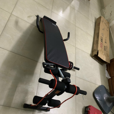 Ghế tập bụng đa năng DDS-104, ghế tập bụng điều chỉnh chịu tải 120kg kèm dây kéo đa năng, con lăn tập cơ bụng