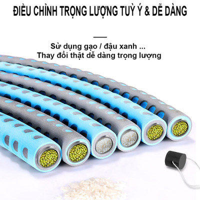 Vòng Lắc Eo Ống Thép Mọc Mút Xốp Lắp Ghép Cao Cấp Chính Hãng Đại Nam Sport