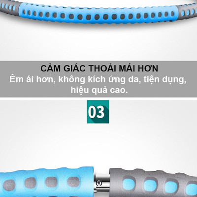 Vòng Lắc Eo Giảm Mỡ Bụng - Hàng Chính Hãng dododios - Phiên Bản 2029 Plus - Vòng lắc eo bằng hợp kim rỗng - Thay đổi được cân nặng - Đảm bảo tính cá nhân hóa khi tập luyện