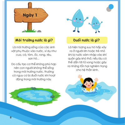 Sách - 30 Ngày Cùng Em Học Hiểu Về - Phòng Chống Đuối Nước