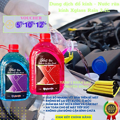 Nước rửa kính - Dung dịch đổ kính Ô tô  Xglass Rain loại 3,2 lít - Ekokemika