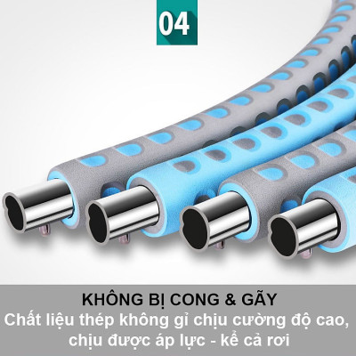 Màu Hồng - Vòng lắc eo bằng kim loại - Thay đổi được cân nặng - vòng lắc eo giảm mỡ bụng - Chính hãng dododios